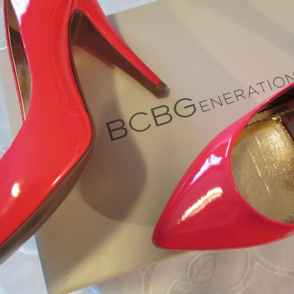 BCBGeneration NEON PINK PATENT LEATHER STILETTO – NWT - Picture 10 of 10